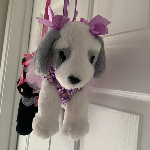 Two Super Poochie And Co Little Girls Plush Animal Shaped Purse. - Picture 5 of 15